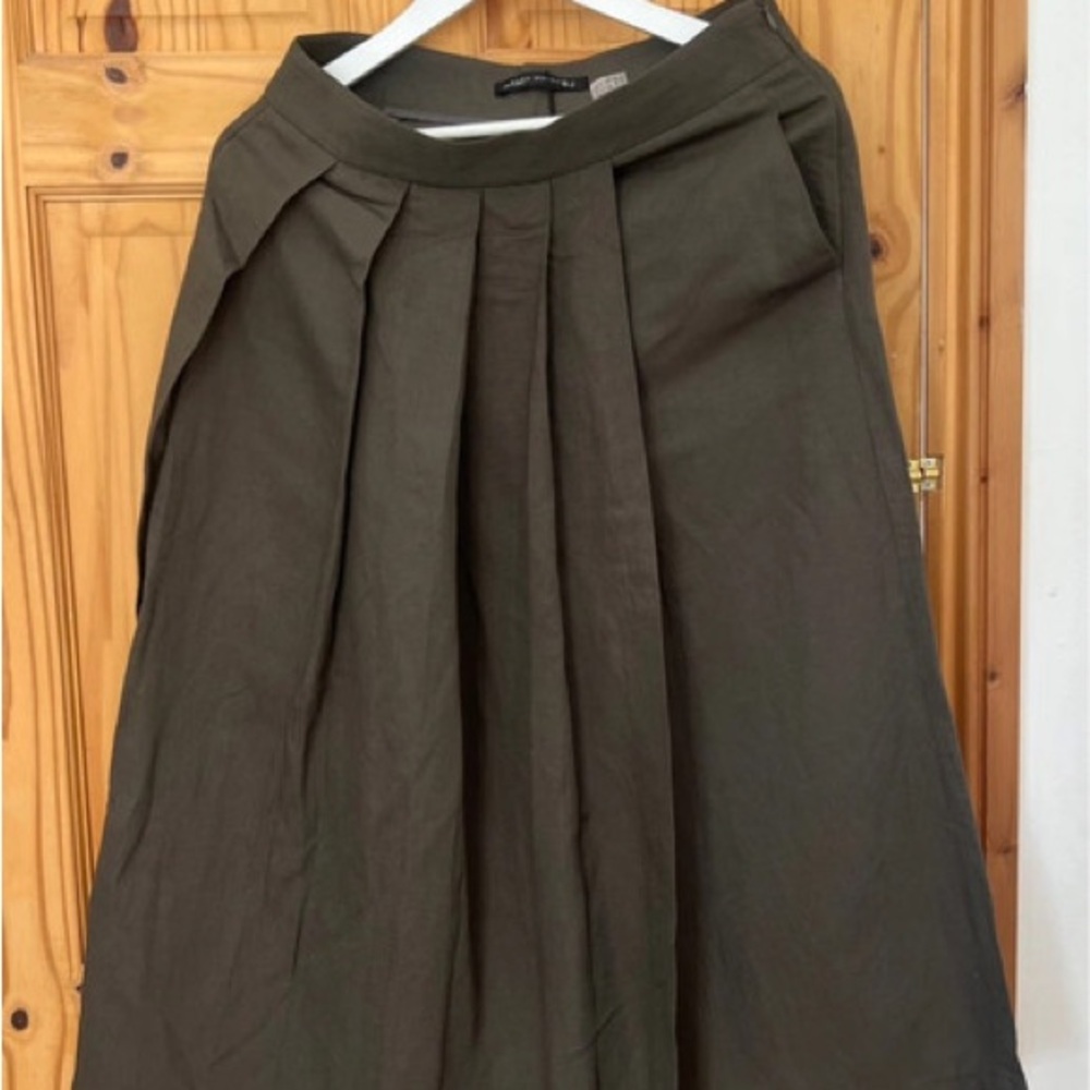 Zara A-Line Skirt in Olive